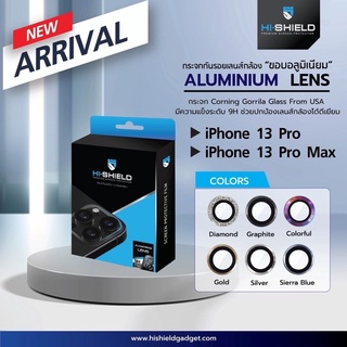 ฟิล์มเลนส์กล้อง ไอโฟน ยี่ห้อHishield Camera Lens Aluminium iPhone 14 14pro 14 pm 13 13pro 13pm I12promax เลนส์กล้องไอโฟน