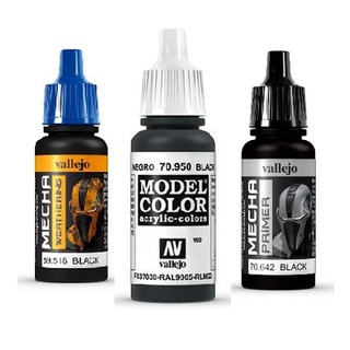 Vallejo BLACK colors 17ml.