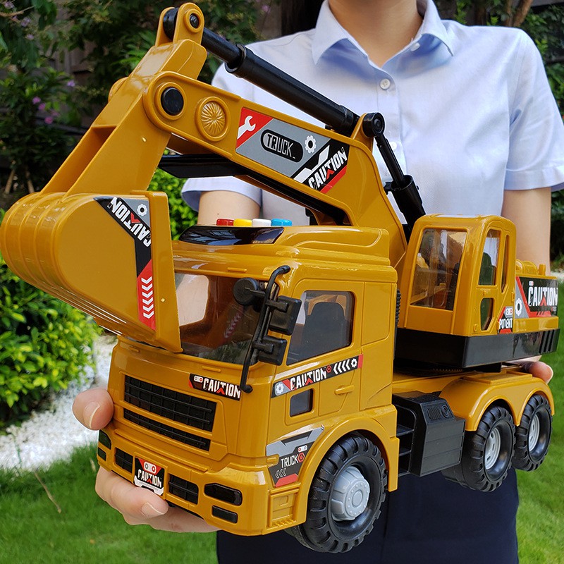 1:160 N Scale Miniature Excavator Diecast Model - Yellow & Black Engineering Vehicle
