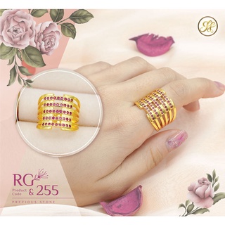 JNist แหวนเพชร ประดับเพชรสวิส CZ แหวนทอง Gold Diamond Women Ring รุ่น RG255