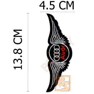 ตัวติดเสื้อ ตัวรีดเสื้อ งานปักผ้า Logo Audi ออดี้ Wing Armpatch