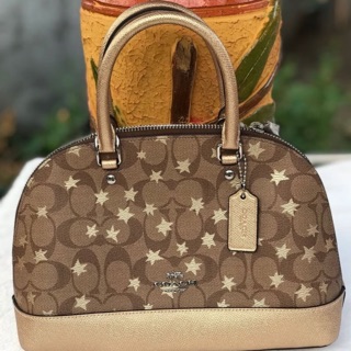 MINI SIERRA SATCHEL IN SIGNATURE CANVAS WITH POP STAR PRINT (COACH F39676)