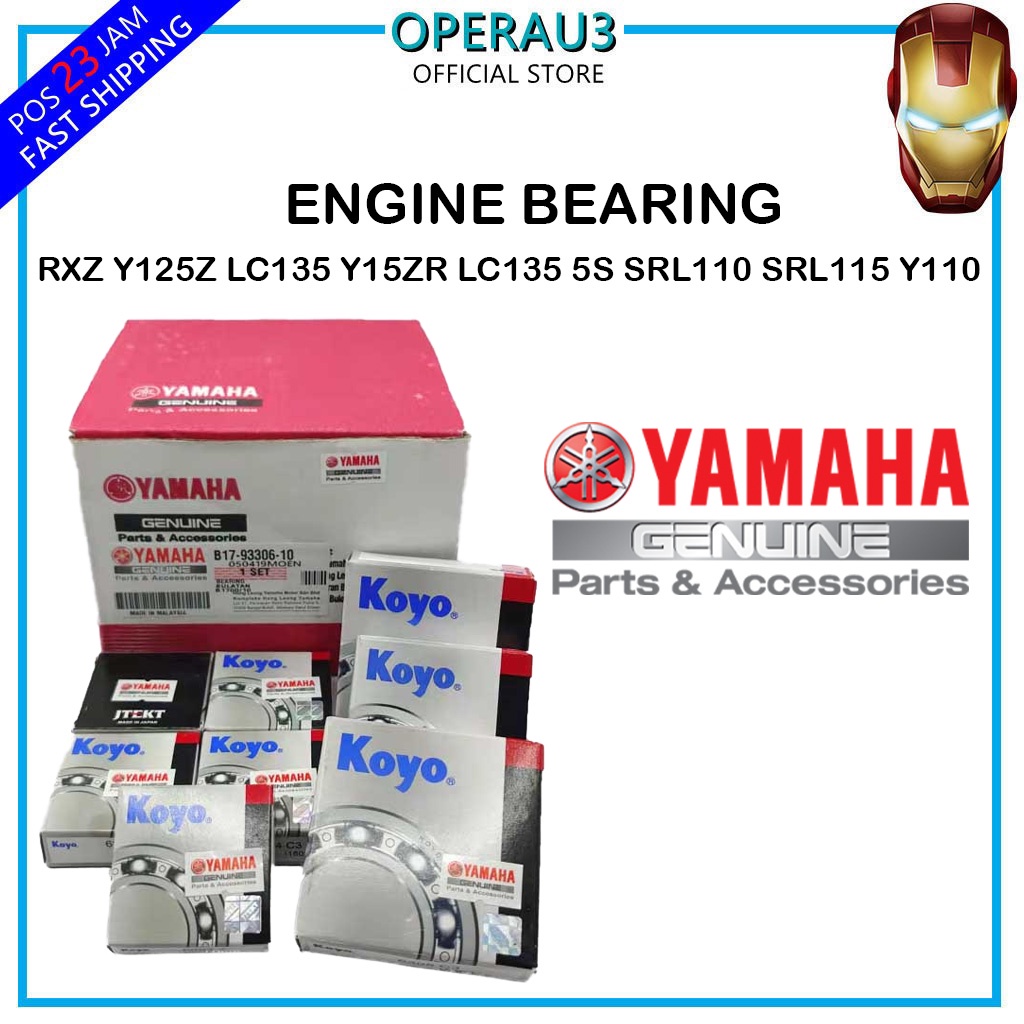 KOYO ENJIN BEARING C3 FULL SET YAMAHA HLY ENGINE BEARING RXZ Y125Z LC135 Y15ZR LC135 5S SRL110 SRL11