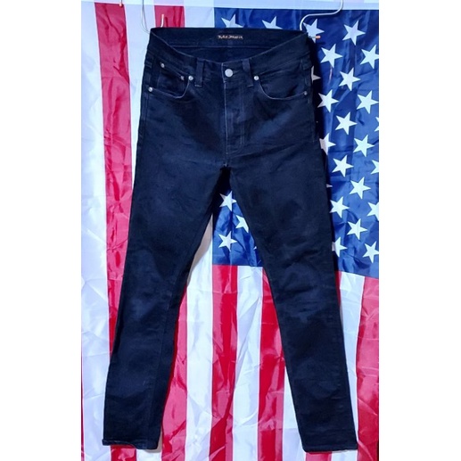 (TR--)Nudie Jeansแท้ๆ💯 Super Blackรุ่นLean Dean-Dry Cold Black ®