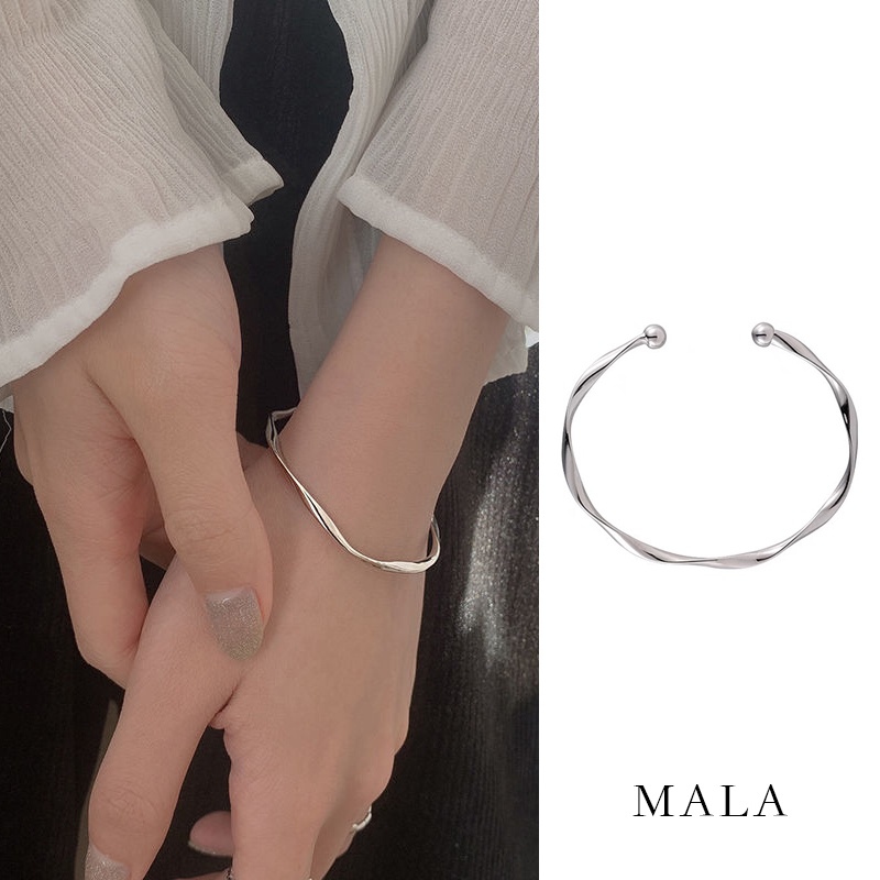 เครื่องประดับ สร้อยข้อมือ กําไลข้อมือ เงินสเตอร์ลิง S925 ประดับเพชรคริสตัล แบบเรียบง่าย สไตล์เกาหลี สําหรับผู้หญิง