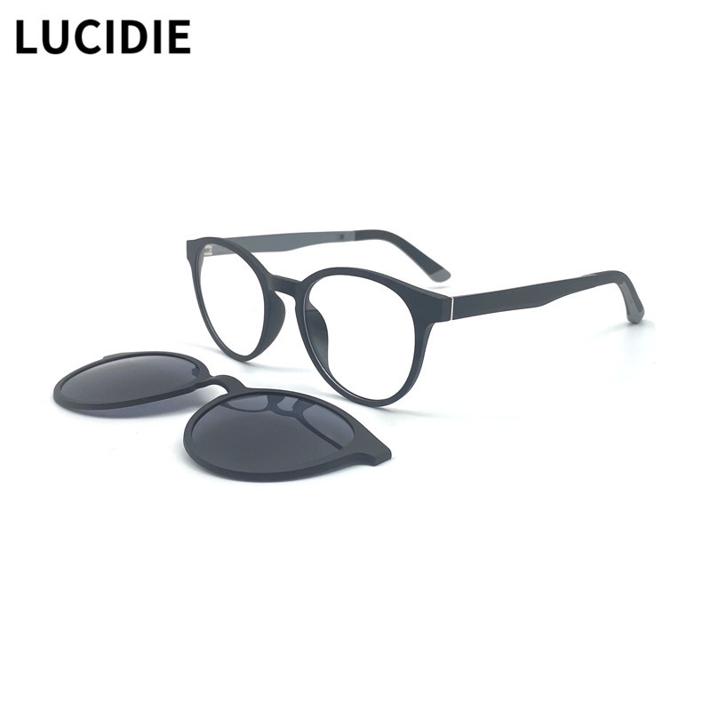 5pcs FELRES Clip-on Sunglasses Set - Metal Frame, Magnetic, Polarized & More (Unisex)