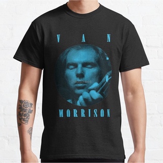 เสื้อยืดผ้าฝ้ายCOTTON เสื้อยืด พิมพ์ลาย Van Morrison สําหรับผู้ชายS-5XL