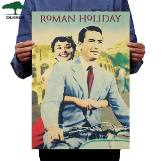 Dlkklb Audrey Hepburn starring roman holiday สติ๊กเกอร์โปสเตอร์สําหรับติดตกแต่งผนังห้องนอน