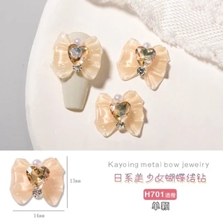 โบว์เรซิ่นแต่งเพชร จำนวน 10 ชิ้น
