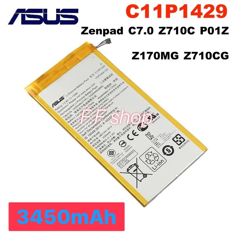 แบตเตอรี่ แท้ Asus Zenpad C 7.0 ASUS Z710 / ASUS ZenPad 7.0 P01Y Z370CG Z370KL C11P1429 3450mAh ประกันนาน 3 เดือน