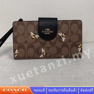 COACH 8675 กระเป๋าสตางค์ สุภาพสตรี กระเป๋าสตางค์ซิปยาว ซิปใส่บัตร ที่ใส่บัตร กระเป๋าสตางค์