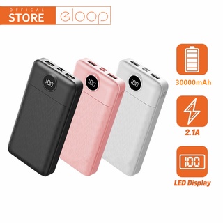 [รับประกัน 12 เดือน]elop แบตสำรอง 30000mAh 100% แบตสำรองของแท้ powerbank with Led Display แบตมือถือ