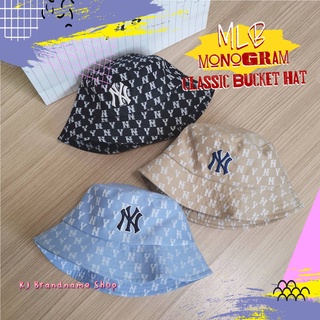 💙MLB Monogram Classic Bucket Hat หมวกปีก NY รุ่นใหม่