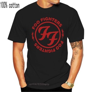 พร้อมส่ง เสื้อยืดแขนสั้น คอกลม ผ้าฝ้าย 100% พิมพ์ลาย Foo Fighter Red Circle Wasting Light Skin And Bones 1 หลากสี แฟชั่น