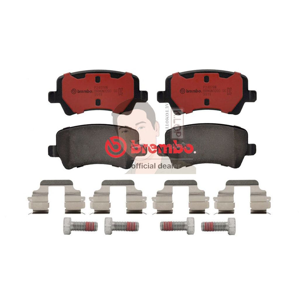 P24 078C ผ้าเบรก-R-แท้ BREMBO รุ่น Ceramic : VOLVO S80 (II) 2.4D ปี06-> " เครอป อะไหล่ยนต์"