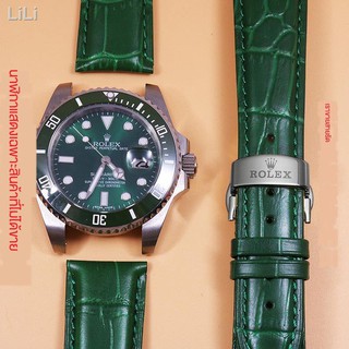 ✳ↂสายรัด Green Water Ghost เหมาะกับ Rolex Submariner อุปกรณ์เสริม หัวเข็มขัดผีเสื้อ 20 21 22 มม. อุปกรณ์เสริมสาย