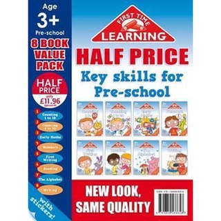 DKTODAY หนังสือ FIRST TIME LEARNING KEY SKILLS FOR PRE SCHOOL (PK OF 8 )