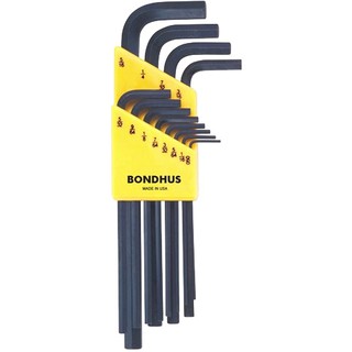 ชุดประแจหกเหลี่ยมตัวแอล แบบยาว สีดำ BONDHUS 12136 ProGuard L-Wrench Set  บอนด์ฮัส