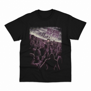 ผ้าฝ้ายคอกลมเสื้อยืด พิมพ์ลายภาพยนตร์ The Walking Dead Rick Grames Serial สําหรับผู้ชายfrom S-4XL