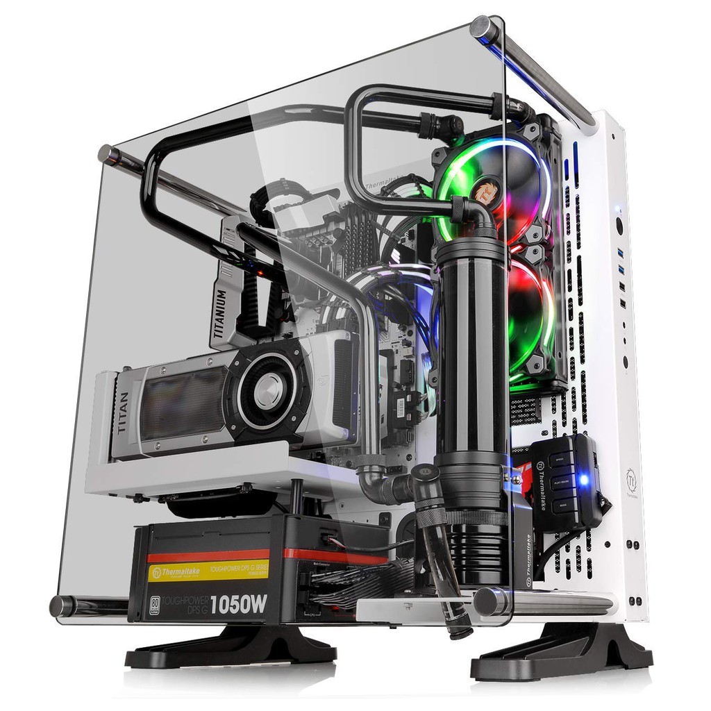 CASE (เคสกระจก) THERMALTAKE CORE P3 TEMPERED GLASS SNOW EDITION