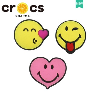 Crocs jibbitz charms จี้รูปหน้ายิ้ม อิโมจิ แฟชั่น สําหรับตกแต่งรองเท้า