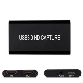 การ์ดจับภาพวิดีโอHDMI USB 3.0 ประเภท C HD 1080P เกมเครื่องบันทึกวิดีโอสำหรับPS3 ทีวีกล่อง Twitch OBS YouTube สดสตรีมมิ่ง