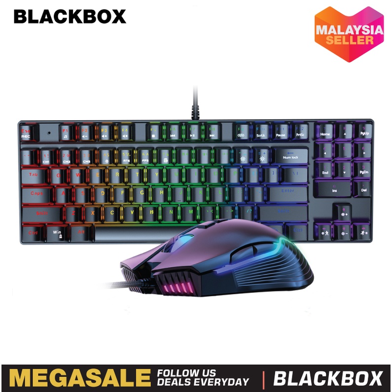 Onikuma G26 คีย์บอร์ดสีดําแบบมีสาย + CW905 สีดําสําหรับเล่นเกมชุดเมาส์แบบมีสายอินเทอร์เฟซ USB RGB เอ