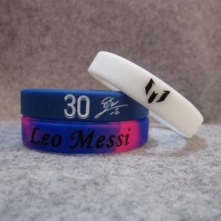 🔰ข้อเสนอพิเศษ🔰Football Star Paris No. 30 Messi Signature Sport Bracelet Neymar Mbappé Signature Luminous Bracelet สร้อยข้อมือ NBA ฟุตบอล บาสเก็ตบอล Fans