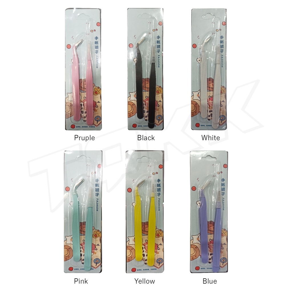 พร้อมส่ง ZHM001 ที่คีบสติ๊กเกอร์ แพ็ค2ชิ้น แหนบ ที่คีบปลายโค้ง/ตรง ที่คีบสิ่งของขนาดเล็ก ที่คีบของตกแต่ง DIY สีน่ารัก - รูปที่ 6