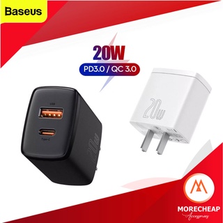 🔥ถูก/แท้🔥Baseus หัวชาร์จ USB-C PD 20W + QC3.0 / 10.5W Dual USB