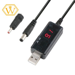 ☀Ready Stock☀USB Boost Cable 5V Step Up to 9V 12V Adjustable Voltage Converter