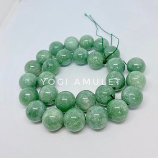 หยกพม่า 12 มิล เส้นยาว 27-28 เม็ด Sale หยกแท้ เสริมดวง เสริมบารมี