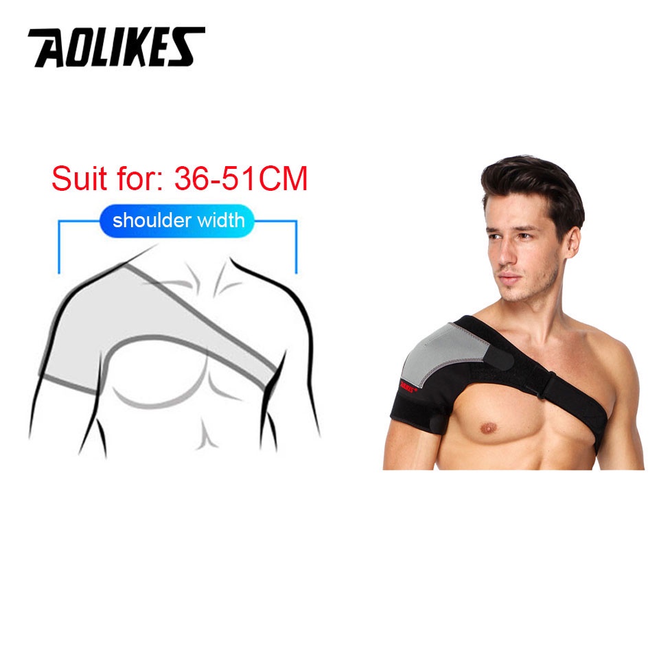 AOLIKES 1PCS Adjustable Shoulder Support Strap Brace Pad Wrap Shoulder Protector Injury Pain Relief Sprain Sports Guard - รูปที่ 7