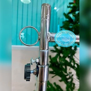 ราวเดี่ยวตากผ้า 1 เมตร จุกขาว ชุบโครเมี่ยม DIY | ตราปลาไน ผลิตโดยโรงงานไทยสินค้าไทยพร้อมส่ง