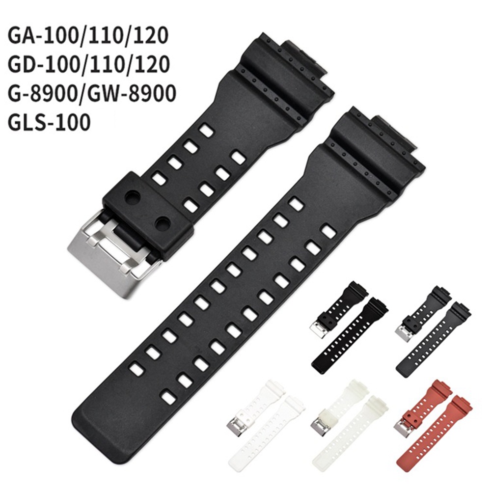 สายนาฬิกาข้อมือซิลิโคน PU สําหรับ Casio G-Shock GA 100 110 120 150 200 300 GD-100 110 120 G-8900 GLS-100