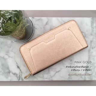 Zipped around wallet. 100% Genuine leather