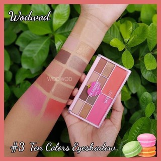 WODWOD Eyeshadow Ten Colors 30g. อายแชโดว์ ทาตาสีหวาน ที่ได้ทั้งอายแชโดว์ และบลัชออน รวม 10 เฉดสีในหนึ่งพาเลทค่ะ