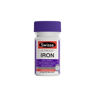 Swisse Ultiboost Iron 30 Tablets (EXP:05 2024) ธาตุเหล็ก บำรุงเลือด ป้องกันโลหิตจาง เหน็บชา 30 เม็ด ธาตุเหล็ก บำรุงเลือดโลหิตจาง