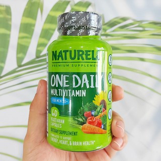 วิตามินรวม สำหรับผู้ชาย อายุ 50 ปีขึ้นไป One Daily Multivitamin for Men 50+, 60 Vegetarian Capsules (NATURELO®)