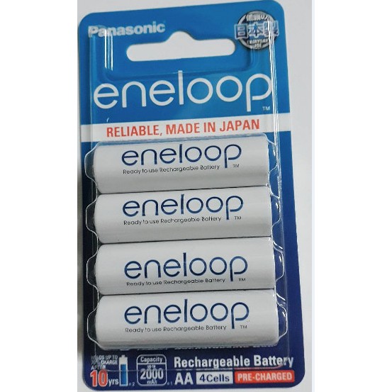 Panasonic Eneloop ถ่านชาร์จ ของแท้ ขนาด AA,AAA แพ็ค 4 ก้อน