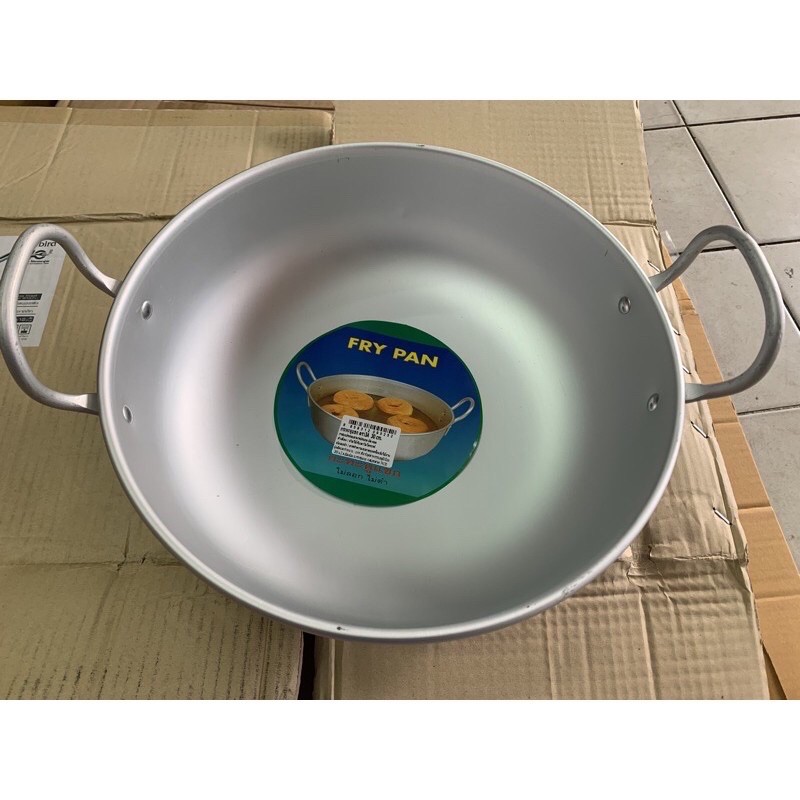 กระทะเเขกมี2หู อลูมิเนียม ตรา 3A FRY PAN -มี 4 ขนาด 24,26,28,30 สำหรับ ทอดโดนัท หรือ ทอดอาหาร