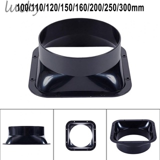 LUCKY~Duct Connector Square Flange ABS Plastic for 100-300mm Dia Hose Check Valve#Ready Stock