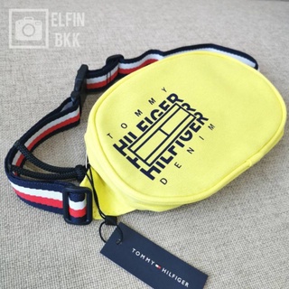 แท้ 💯 &lt;รุ่น US🇺🇸&gt; TOMMY HILFIGER กระเป๋าคาดอก/คาดเอว ทอมมี่ สีเลม่อน เหลืองมะนาว