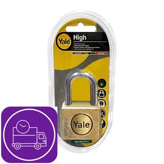 กุญแจลูกปืน YALE BD50 50 MM POLISHED BRASS