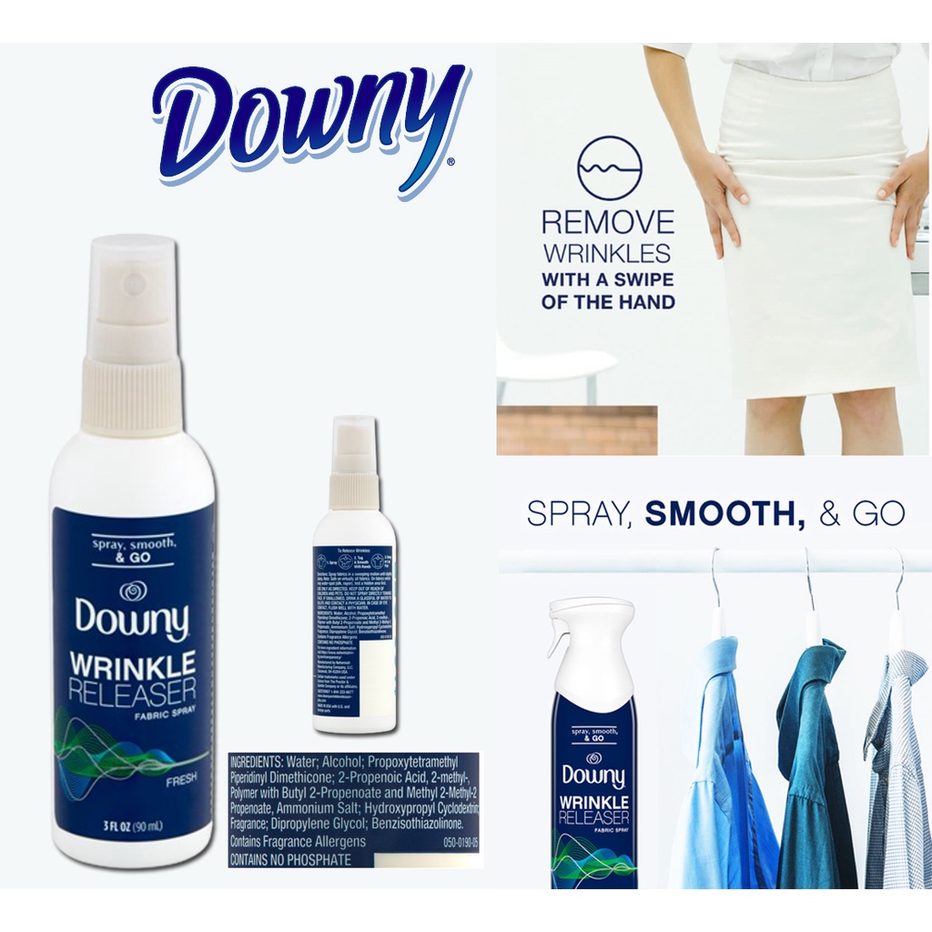 NEW...!!พร้อมส่ง สเปรย์ลดรอยยับ Downy Fresh Wrinkle Releaser Fabric Spray, 3 fl oz