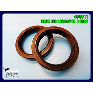 BMW F800GS G450X G650X FRONT SEAL SHOCK (45 58 11) SET (1 PAIR)  // ซีลโช๊คหน้า 45 58 11 (1 คู่) สินค้าคุณภาพดี