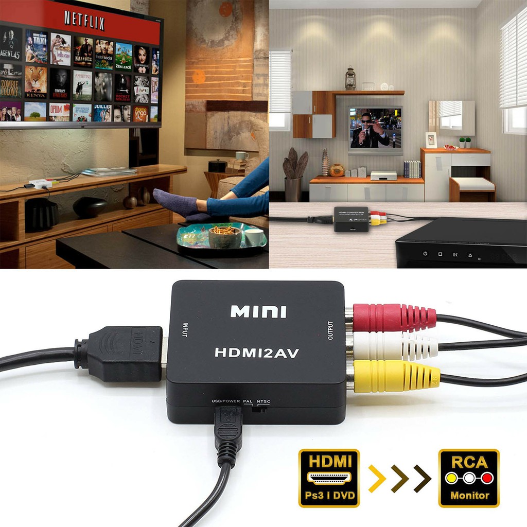 อะแดปเตอร์แปลง HDMI TO AV