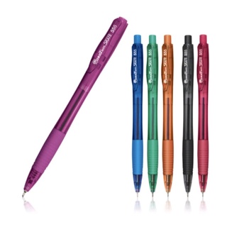 Quantum Skate 555 ปากกา ปากกาลูกลื่น ปากกาแบบกด ปากกาหมึกสีน้ำเงิน เขียนลื่น 0.5 มม. เขียนลื่น 1 ด้าม