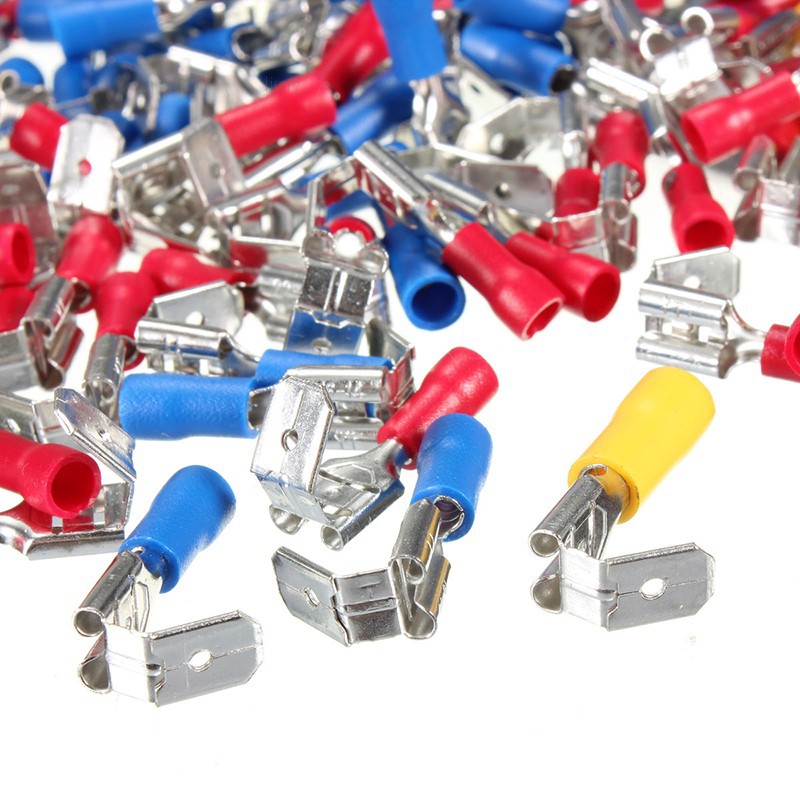 RED BLUE YELLOW PIGGY BACK INSULATED ELECTRICAL TERMINAL CRIMP CONNECTOR