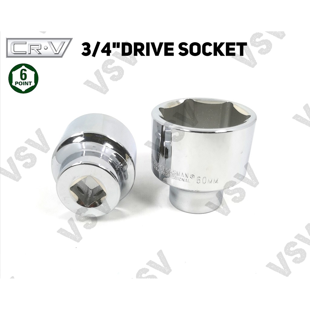 Gestar Socket 3/4"DR 6PT 24mm, 25mm, 26mm, 27mm, 28mm, 29mm, 30 shock Socket 3/4"